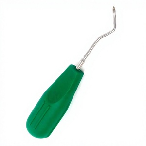 Elevador dental Heidbrink de punta para raíces, grado premium, izquierdo H2 con mango verde, instrumentos médicos dentales de acero inoxidable alemán - Product Image 1
