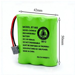 Batterie Ni-Cd OBLPOWER BT-905 3.6V 600mAh AA600*3 rechargeable pour l'électronique grand public - Product Image 1