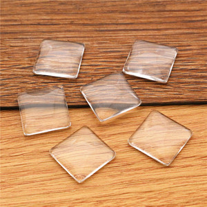 Cabochons carrés en verre transparent à dos plat de 8 mm, 10 mm, 12 mm, 15 mm, 18 mm, 20 mm, 25 mm, 30 mm, haute qualité, promotion en gros - Product Image 4