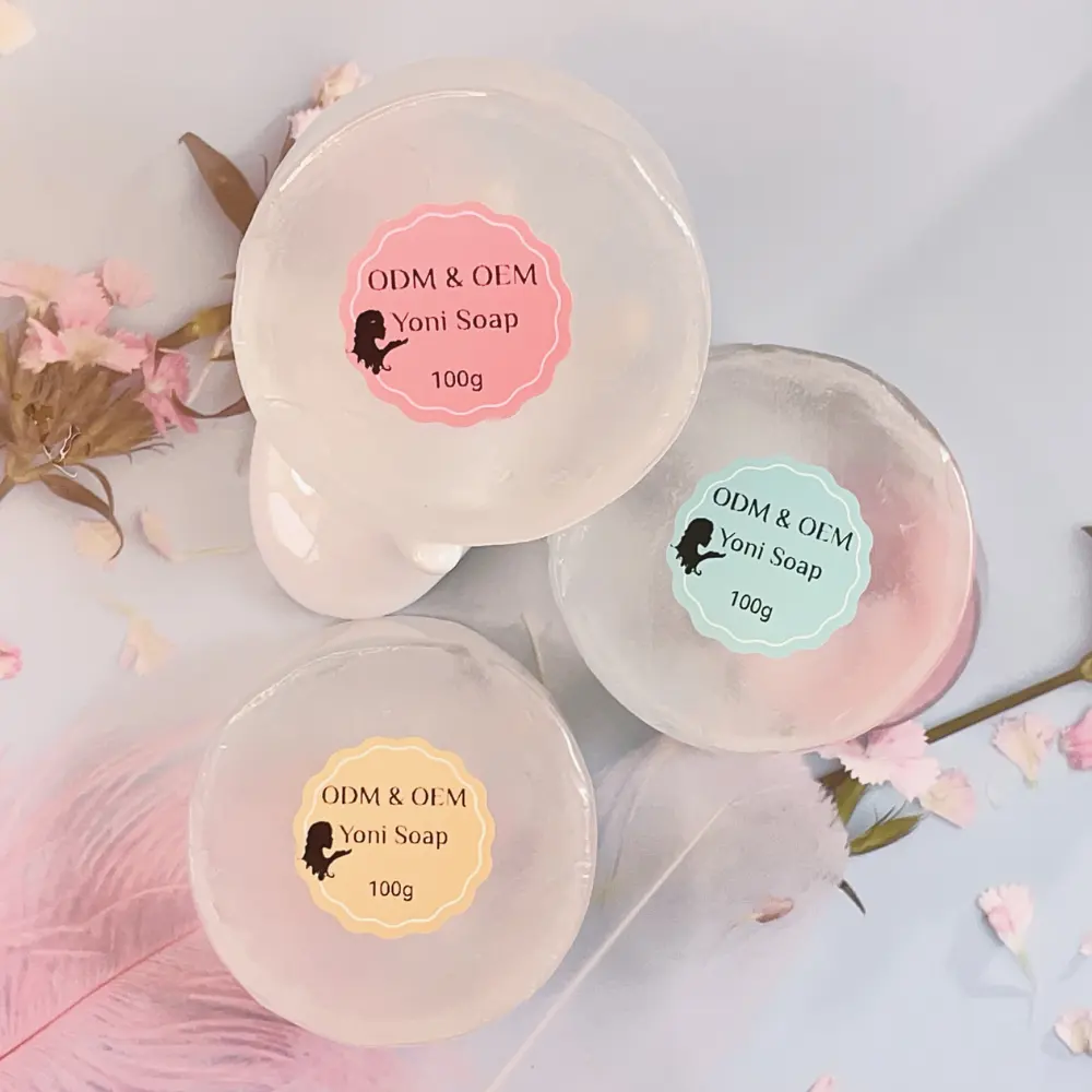 Custom Logo100% Natural Feminine Hygiene Products Vaginal Whitening Cleaning Yoni Bar Soap Handmade Soap
