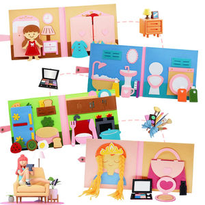 Jumon Montessori Quiet Books, livre d'activités sensorielles en tissu feutré pour la maternelle, jouet éducatif écologique JBK-8 - Product Image 4
