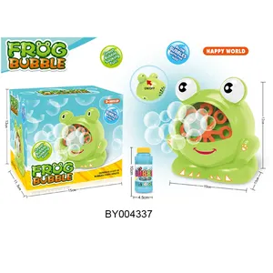 Loco eléctrica automática burbuja de jabón de la burbuja de juguete máquinas de rana juguetes de verano al aire libre juguetes para los niños