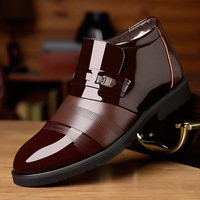 Mocassins Homme à Enfiler Tendance Polyvalents Montants en Coton avec Blocs de Couleurs Doublure Polaire Chaleur Épaisseur Supplémentaire Affaires