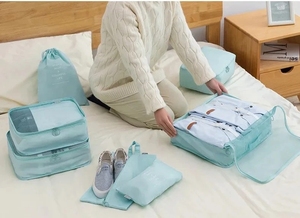 Large Capacity Fabric Travel Organizer Set Portable <b>Storage</b> Bags for <b>Suitcase</b> Packing Folding Luggage Toiletries Clothes Shoes - Product Image 3