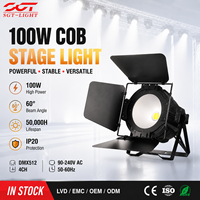 Projecteur LED Mini 100W avec volets orientables, haute luminosité 60 °   Objectif DMX512 connectable pour exposition