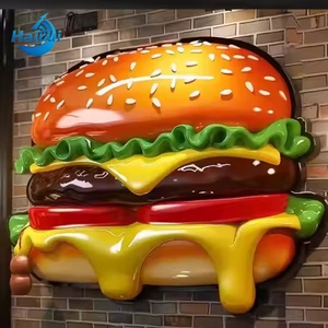 Escultura de Resina de Fibra de Vidrio Realista a Gran Escala Personalizada, Pieza de Arte con Forma de Queso, Pizza y Hamburguesa, Decoración Personalizada para Restaurantes y Hogares - Product Image 6