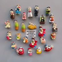 Aimants de réfrigérateur en résine, style japonais, chat et villes chinoises, forte adhérence, autocollants magnétiques DIY pour tableaux d'affichage
