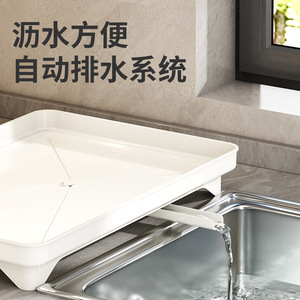 Little Shark Double Layer Dish Rack Stainless Steel Sink Drainer For <b>Plates</b> Bowls Chopsticks Kitchen Storage - Product Image 3