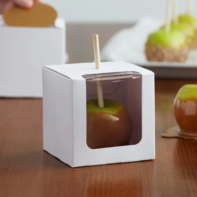 2022 Natal personalizado impressão presente claro doces maçã caixas embalagem