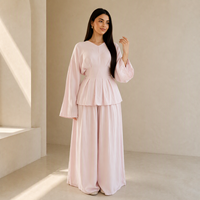 Vêtements islamiques personnalisés Mexizo, Abaya Dubaï et robes pour femmes, Abaya pour femmes, robe musulmane, ensemble pantalon deux pièces pour un usage quotidien modeste