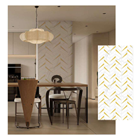 Panneaux muraux décoratifs en PVC imperméable et écologique effet marbre UV 1220x2440mm pour hôtel et salle de bain