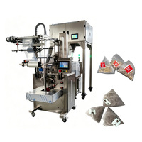 Machine d'emballage de sachets de thé triangulaires intérieurs et extérieurs, remplis d'azote pour la fraîcheur, pour les petits sachets de thé aux fleurs et de thé vert
