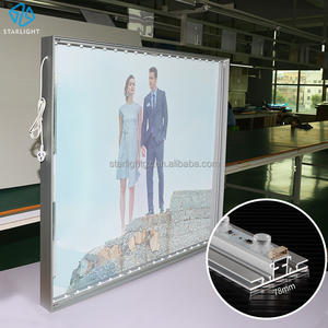 Guangzhou boîte d'éclairage double face LED boîtes à lumière suspendus publicité <span class=keywords><strong>site</strong></span> Web Seg impression profil d'extrusion sol marque - Product Image 1