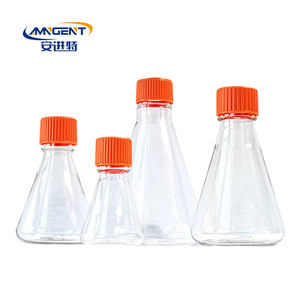 AMNGENT PC tappo a vite in plastica da laboratorio uso Erlenmeyer fiaschetta triangolare beuta conica da laboratorio trasparente - Product Image 6