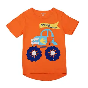 مخصص للأطفال سيارات مطبوعة تي شيرت الأولاد تي شيرت ملابس الطفل الصبي الصغير الصيف قميص المحملات مصمم القطن الكرتون