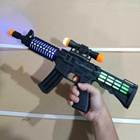 Nouvelle Pistolet Mitrailleur Électrique M16 KK pour Enfants, Fonctionnant sur Piles avec Effets Lumineux Clignotants, Sons et Vibrations pour Utilisation en Extérieur