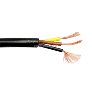 Câble d'alimentation en fil électrique Flexible 4 cœurs H05vk H07vk H03vvf H05vvf 3x1.5 Mm2 Pvc Cuivre Isolé Câble Flexible Torsadé 3