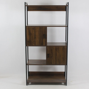 Bookshelf, <strong>Tall</strong> Bookcase With 2 Storage Drawers, Industrial Display Standing <strong>Shelf</strong> <strong>Units</strong> for Living Room Home Office - Product Image 5