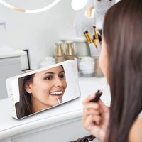 Réveil numérique à LED, horloge pour charger le téléphone, maquillage, décoration de bureau