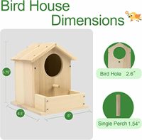 Kit de nichoir en bois à faire soi-même pour enfants - Mangeoires à oiseaux à construire et peindre avec des pinceaux et de la peinture, projet de jardin créatif