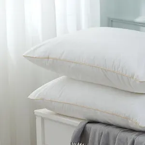 批发健康睡眠酒店枕头超细纤维涤纶5星枕头1000克填充100% 涤纶60领长方形银通
