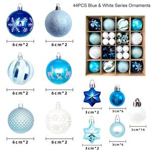 Ornements de Noël festifs rouges, verts et blancs, boules de Noël classiques, décorations suspendues pour hôtel, restaurant, arbre de Noël - Product Image 3