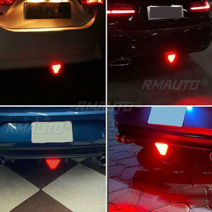 Universal F1 <b>Triangle</b> Style Sport 19LED Brake Signal Lamp REAR FOG <b>LIGHT</b> Rear Third Brake Lamp DRL for JDM BBA - Product Image 2