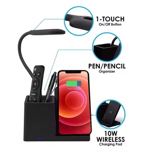 Laimoda Hot Bán 10W 15W Từ Tính Không Dây Sạc Pad Với Cảm Ứng Chuyển Đổi Linh Hoạt LED Cạnh Giường Ngủ Với Chủ Bảng Đèn Bút Chủ - Product Image 4