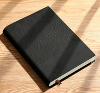 Carnet A5 à couverture rigide gaufrée en cuir PU, papier épais, journal personnalisé avec logo, agenda de bureau et scolaire