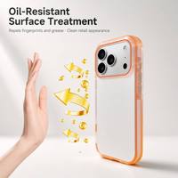 Coque de téléphone mate texture gelée, toucher soyeux, semi-transparente, en acrylique dépoli pour iPhone 17 Pro Max, douce au toucher