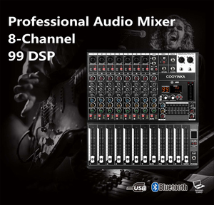Cooyink Professional 99 <span class=keywords><strong>DSP</strong></span> 7 Segmento USB BT Digital Audio <span class=keywords><strong>Mixer</strong></span> Stage Audio Console com equalizador de 7 Segmentos - Product Image 6