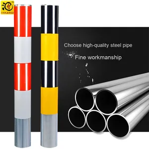 Colonna per tubi in acciaio zincato per avviso di traffico barriera ferroviaria riflettente Anti-collisione pila di isolamento del veicolo - Product Image 1