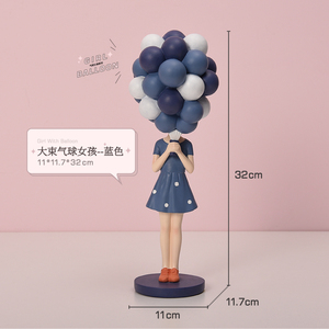 Bàn cà phê sáng tạo mới nhất bong bóng màu hồng hiện đại dễ thương Cô gái bức tượng Bắc Âu Kid cô gái phòng ngủ trang trí trang trí - Product Image 5