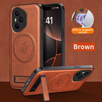 Coque de téléphone à support magnétique robuste pour Huawei Honor 400/400 Pro/400 Lite coque arrière en cuir PU