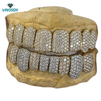 Grillz en argent 925 véritable entièrement pavé de moissanite, taille brillant cœurs et flèches, service de personnalisation sur mesure pour fabricants de bijoux fins