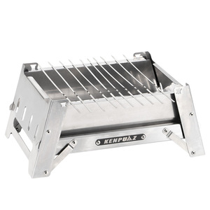Kpm 506 Portable Folding Bbq Grill Stainless Steel Lightweight Outdoor Camping <b>Stove</b> With Carry Case S L Size - Product Image 2