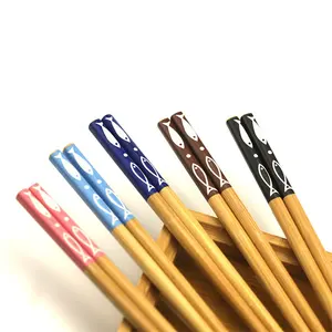 Новый стиль индивидуальные печатные Суши Палочки для еды многоразовые бамбуковые палочки для еды