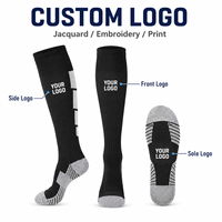 Chaussettes de football montantes personnalisées avec logo, chaussettes de sport athlétiques renforcées à talon et bout amortis, vente en gros OEM, faible MOQ