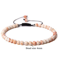 Bracelet Classique Perlé en Pierre Naturelle Semi-Précieuse de 4 mm pour Homme, Vente Chaude, Énergie Pulsera, Mode Anniversaire