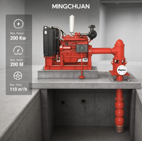 Ensemble de pompes à eau verticales à turbine diesel MINGCHUAN pour systèmes d'incendie à sprinklers des bâtiments commerciaux et des entrepôts