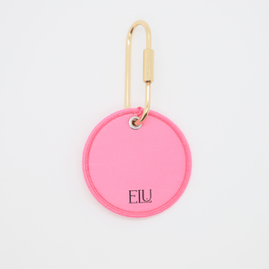 Portachiavi Souvenir in Tessuto Ricamato con Etichetta Tonda e Logo Personalizzato con Ciondolo in Ottone Regalo Promozionale - Product Image 2