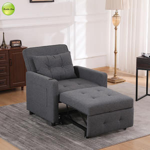 Sofá extraíble de <span class=keywords><strong>1</strong></span> asiento <span class=keywords><strong>barato</strong></span> al por mayor, sofá <span class=keywords><strong>cama</strong></span> convertible de tela de lino para salón, <span class=keywords><strong>sillón</strong></span> plegable para dormir perezoso, sofá <span class=keywords><strong>cama</strong></span> 5579 - Product Image 3