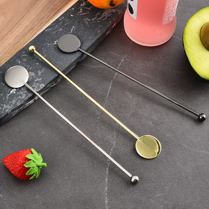 Bâtonnets de cocktail réutilisables en acier inoxydable 304 Bâtonnets d'agitation pour boissons au <span class=keywords><strong>café</strong></span> argentées de 7 pouces - Product Image 4