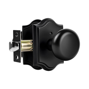 Zinc Alloy Modern Bedroom Bathroom Privacy Passage Interior <strong>Black</strong> <strong>Door</strong> <strong>Knob</strong> <strong>Door</strong> Handle - Product Image 1