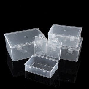 Transparent Rectangular <b>Storage</b> Box Set PP Plastic With Lid For Office Desk Organization And Stationery <b>Storage</b> - Product Image 3