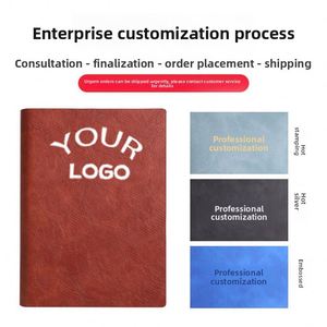 Great Quality Personalised <b>A5</b> A6 B6 <b>Note</b> <b>Book</b> Custom Print Logo Pu Leather Hardcover Journal Notebook with Multi Card Slots - Product Image 4