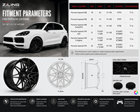 Nuevas Llantas de Aleación Personalizadas ZL Hechas a Medida para Cayenne 958 9Y0 Turbo GTS 18 20 21 22 Pulgadas, Diseño Cóncavo Monobloque de Aluminio Forjado