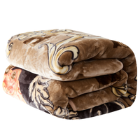 Super weich bedruckte gestrickte King Size Decke Raschel Warme Nerz decken Winter