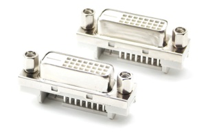 Connecteur DVI DIP femelle à angle droit avec placage or sélectif et rivetage y compris vis blanc 29P - Product Image 4