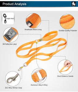 Truelove all'ingrosso eco-friendly riflettente morbido cane corda di piombo materiale riciclato retrattile resistente poliestere Pet guash da passeggio - Product Image 2